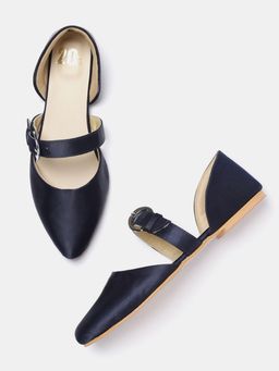 Twenty Dresses by Nykaa Fashion - Nights In Blue Satin Flats