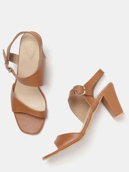 Twenty Dresses by Nykaa Fashion - Tan We Found The Vogue Block Heels