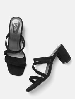 Twenty Dresses by Nykaa Fashion - Black Get It Popping Block Heels