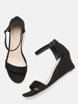 Twenty Dresses by Nykaa Fashion - Black Classic Glamour Wedges