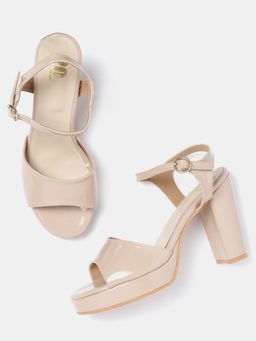 Twenty Dresses by Nykaa Fashion - Beige Put Me On A Pedestal Heels