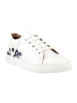 Twenty Dresses by Nykaa Fashion - White Budding Blooms Sneakers