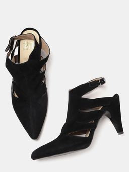 Twenty Dresses by Nykaa Fashion - Black Caged In Style Heels