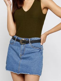 Twenty Dresses by Nykaa Fashion - Black The Vintage Spin Waist Belt