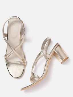 Twenty Dresses by Nykaa Fashion - The Golden Gloss Heels