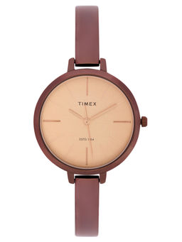 Timex - Beige Round Dial Analog Watch - TWEL12813