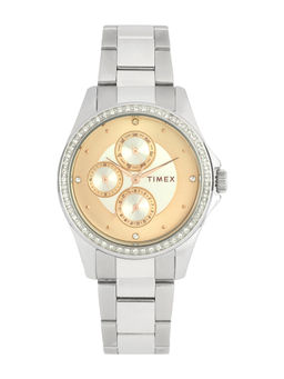 Timex - Round 21mm Rose Gold Dial Analog Women Watch - TWEL13000