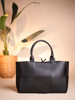 Twenty Dresses by Nykaa Fashion - Black Your Woven Love Bag