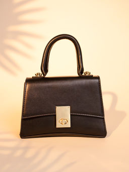 Twenty Dresses by Nykaa Fashion - Black Buckle Down Sling Bag