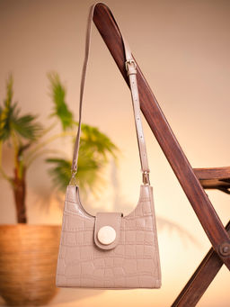 Twenty Dresses by Nykaa Fashion - Taupe Slay All Day Bag