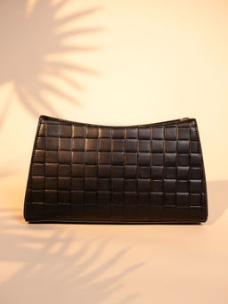 Twenty Dresses by Nykaa Fashion - Black Check You Out Bag