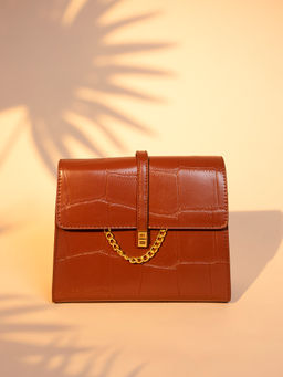 Twenty Dresses by Nykaa Fashion - Brown Pretty Chained To You Bag