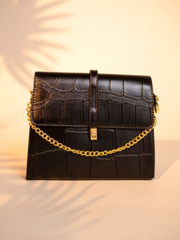 Twenty Dresses by Nykaa Fashion - Black Pretty Chained To You Bag