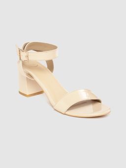 Twenty Dresses by Nykaa Fashion - Beige Buckle It Down Heels