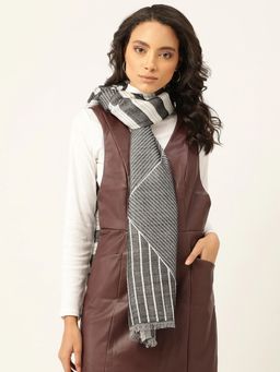 Twenty Dresses by Nykaa Fashion - All Striped Around Grey Scarf