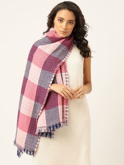 Twenty Dresses by Nykaa Fashion - Pink Checks Printed Scarf