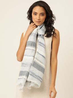 Twenty Dresses by Nykaa Fashion - All Lined Up Blue Scarf