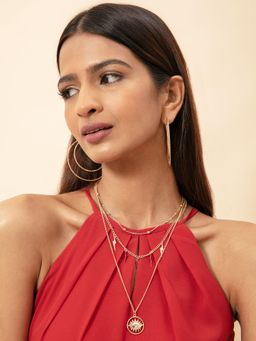 Twenty Dresses by Nykaa Fashion - The Classy Bolt Layered Necklace