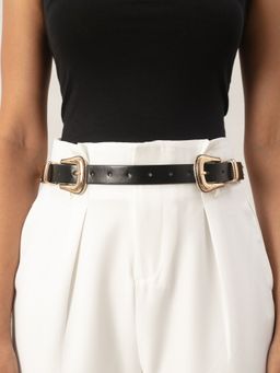 Twenty Dresses by Nykaa Fashion - Black A Little Edge Belt
