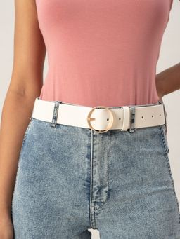 Twenty Dresses by Nykaa Fashion - Off White Round The Way Belt