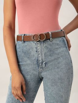 Twenty Dresses by Nykaa Fashion - Brown Textured In Style Belt