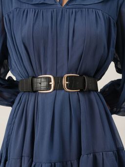 Twenty Dresses by Nykaa Fashion - Black Double It Up Belt