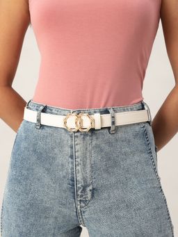 Twenty Dresses by Nykaa Fashion - Off White Got Me In Circles Belt