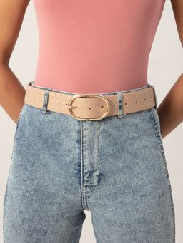 Twenty Dresses by Nykaa Fashion - Beige Solid Buckle Waist Belt