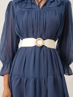 Twenty Dresses by Nykaa Fashion - Off White Got My Pearls On Belt