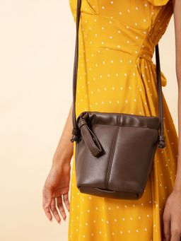 Twenty Dresses by Nykaa Fashion - Brown Style Across Me Sling Bag