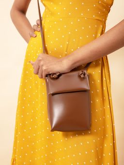 Twenty Dresses by Nykaa Fashion - Tan Basic Love Sling Bag