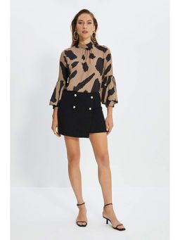 Trendyol - Women'S Brown Printed Pattern Tops