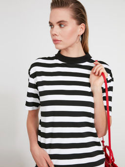 Trendyol - Multi-Color Stripes Casual T-shirt