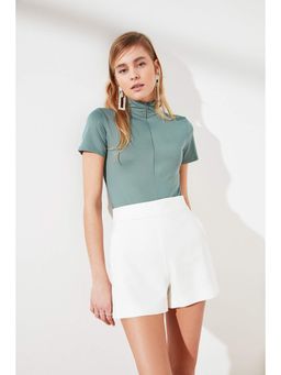 Trendyol - Women'S Mint Solid/Plain Pattern Tops