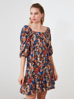 Trendyol - Multi-Color Floral Casual Dress