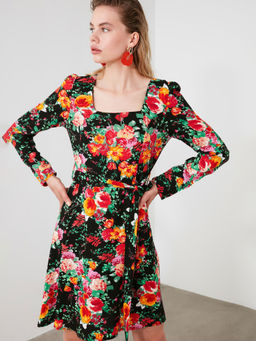 Trendyol - Multi-Color Floral Casual Dress