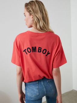 Trendyol - Multi-Color Embroidered Casual T-shirt