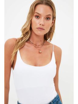 Trendyol - Women'S White Solid/Plain Pattern Tops