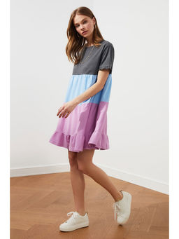 Trendyol - Multi-Color Colorblock Mini Dress