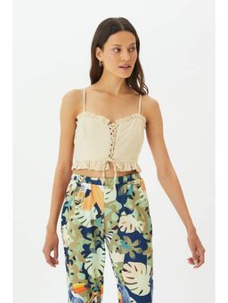 Trendyol - Women'S Beige Solid/Plain Pattern Tops