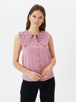 Trendyol - Lavender Sleevesless Collar Neck Top