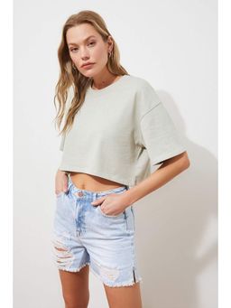 Trendyol - Women'S Blue Tie & Dye Pattern Bottom