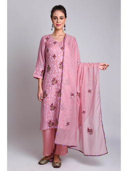 Naina Arunima - Pink Chanderi Dupatta