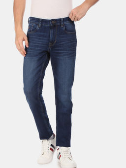 U.S. POLO ASSN. - Blue Brandon Slim Tapered Fit Washed Jeans