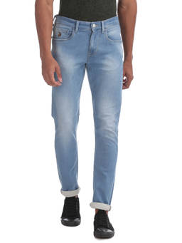 U.S. POLO ASSN. - Blue Bandon Slim Tapered Fit Stone Wash Jeans