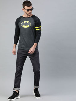 Urbano Fashion - Men Grey Superhero T-shirt