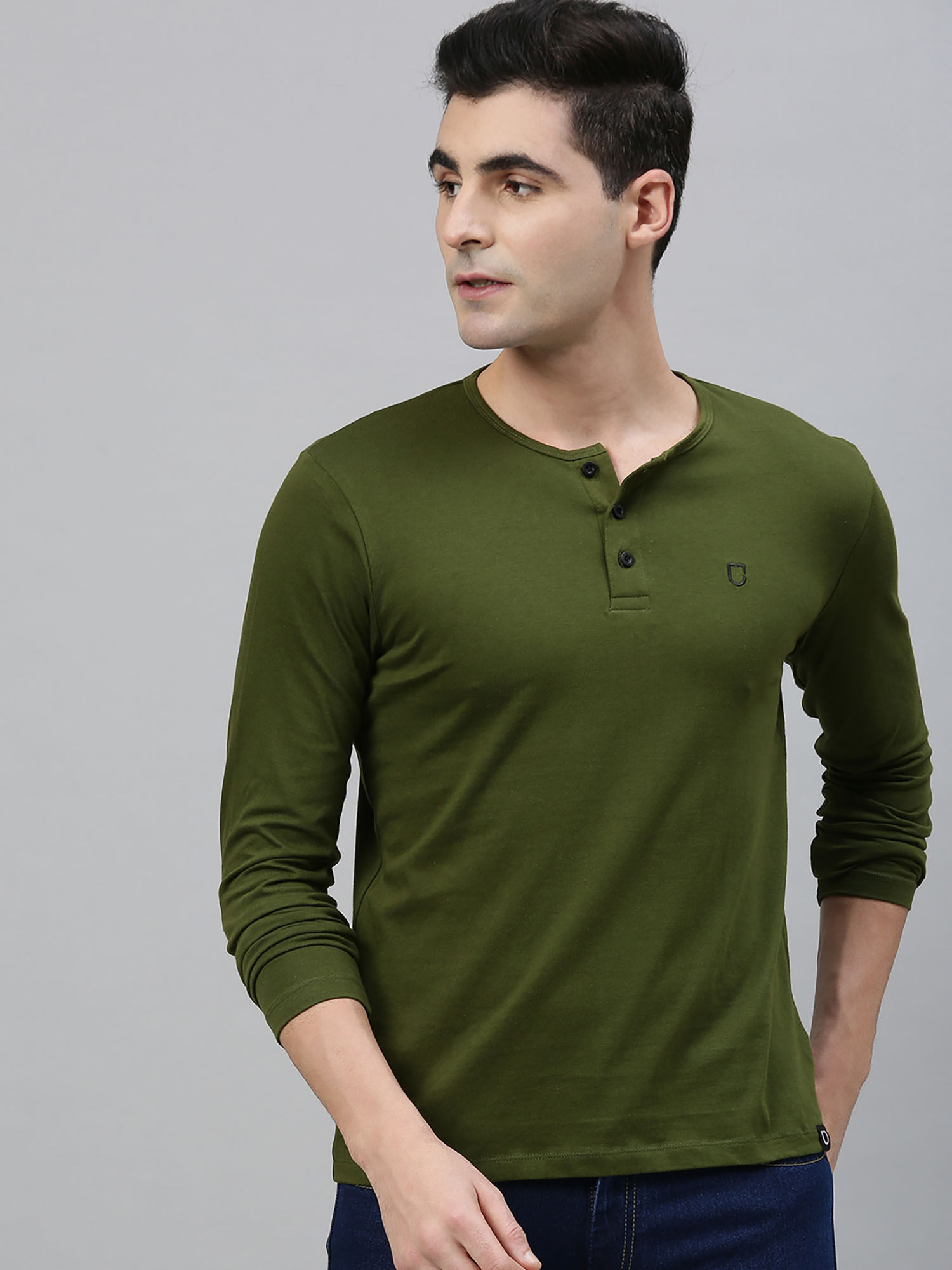 Buy Urbano Fashion Men Olive Solid 