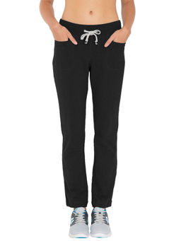 Jockey - UL07 Women Super Combed Cotton French Terry Track Pant - Black Melange
