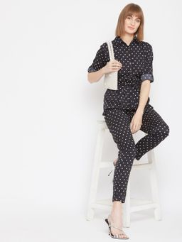 Uptownie - Black Printed Jumpsuit