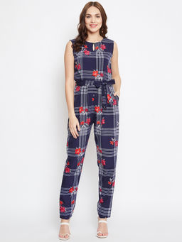 Uptownie - Navy Blue Crepe Jumpsuit